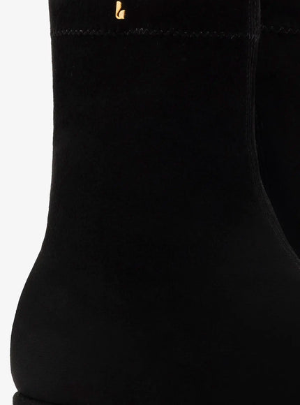 Larroude Dani Flatform Boot In Black Suede