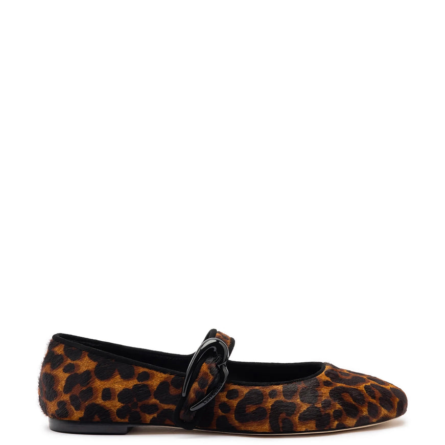 Verona Ballet Flat In Leopard Print Calf Hair Leopard