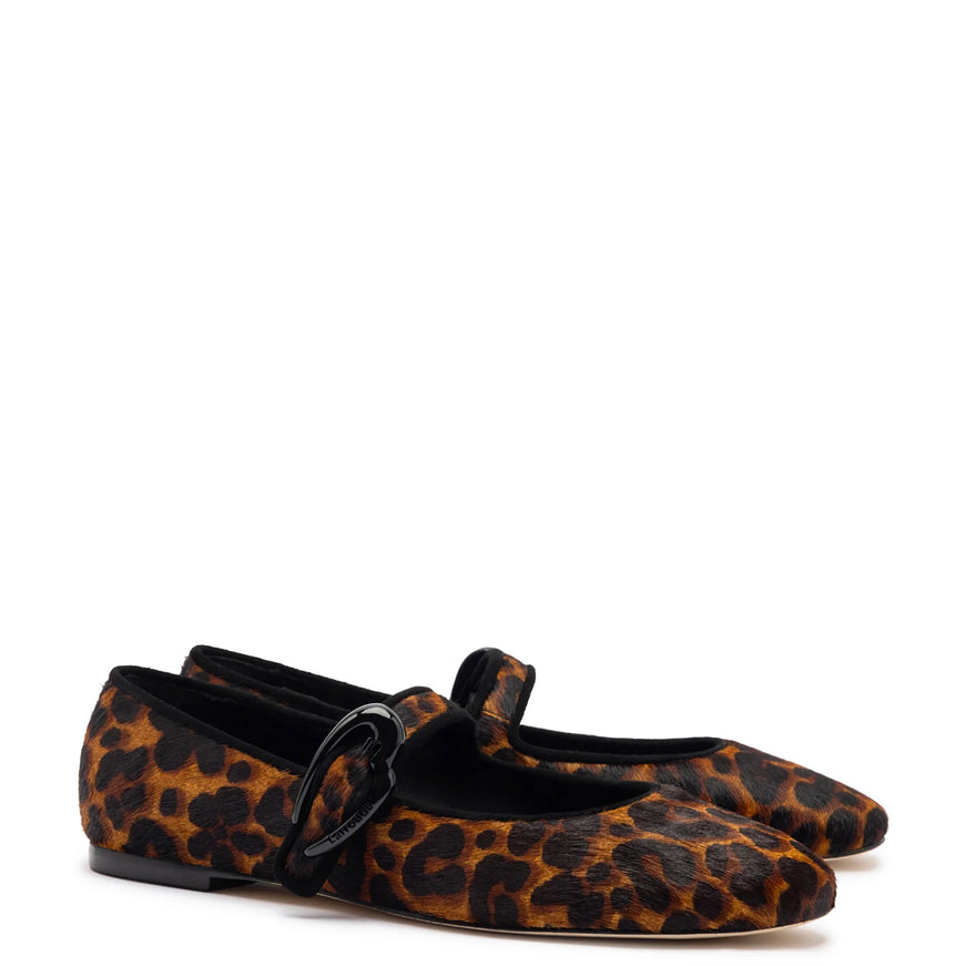 Verona Ballet Flat In Leopard Print Calf Hair