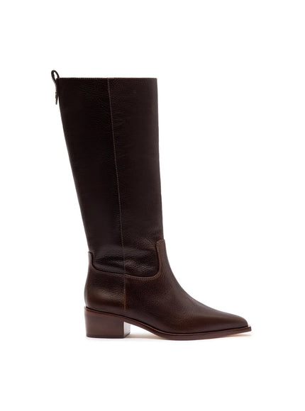 Larroude Florencia Boot In Brown Leather