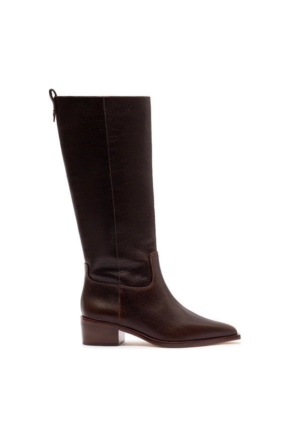 Larroude Florencia Boot In Brown Leather