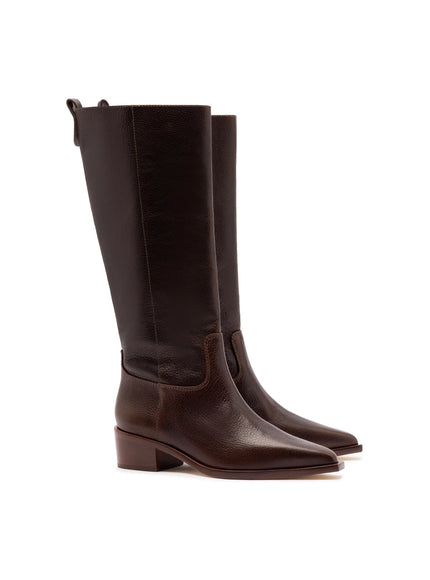 Larroude Florencia Boot In Brown Leather