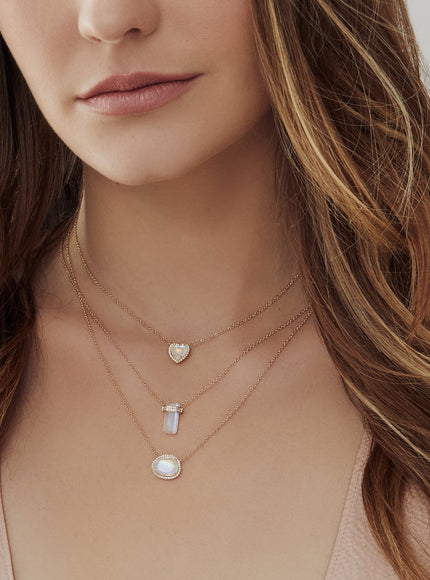Zoe Lev Diamond Moonstone Necklace