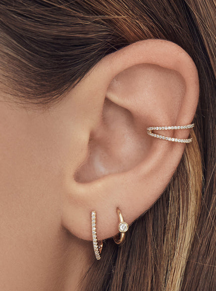Zoe Lev Double Diamond Ear Cuff