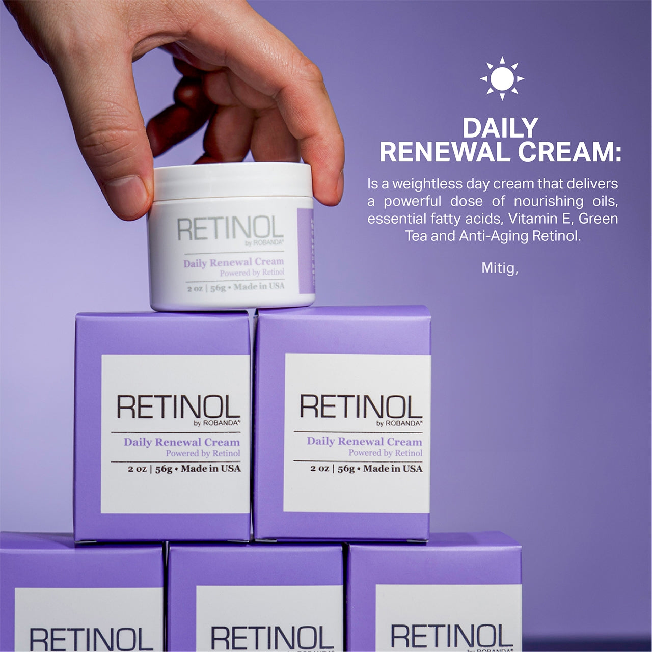 Robanda Robanda Retinol Daily Renewal Cream - 1.7 oz – Ellie Belle