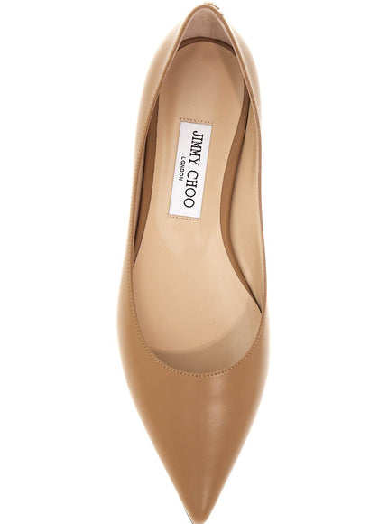 Jimmy Choo smooth leather love ballerina flats