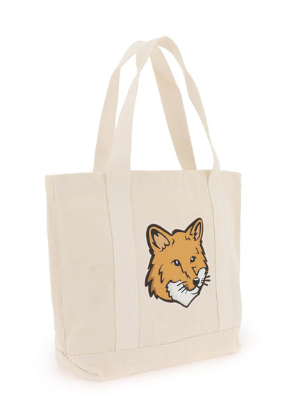 Maison Kitsune fox head tote bag