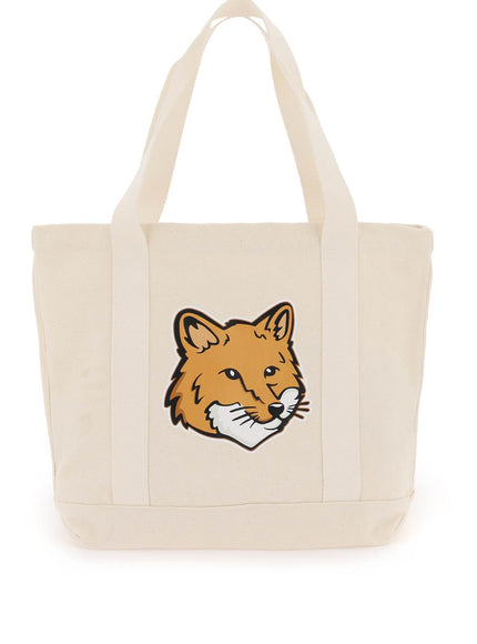 Maison Kitsune fox head tote bag