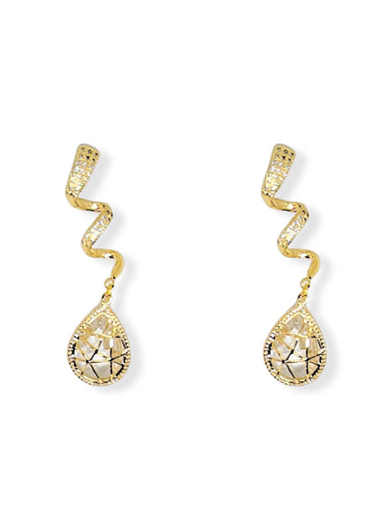 Lacey Crystal Twist Earrings