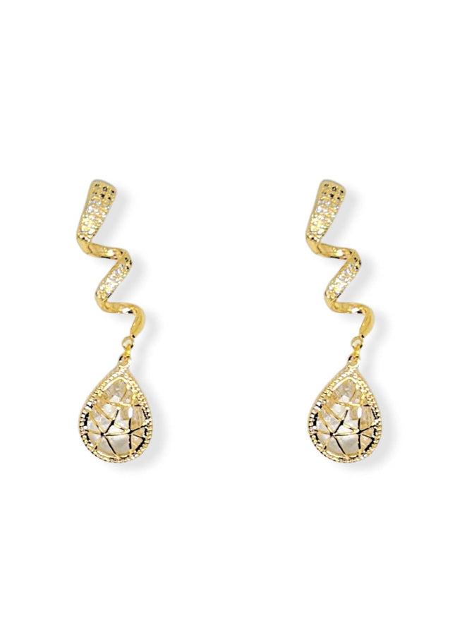 Lacey Crystal Twist Earrings