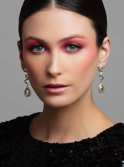 Lacey Crystal Twist Earrings