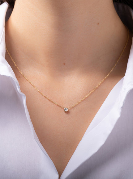 Zoe Lev Large Bezel Diamond Necklace