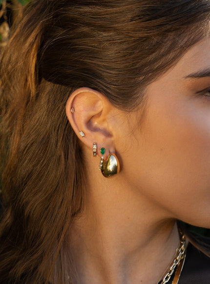 Zoe Lev Pear Bezel Diamond Stud Earrings