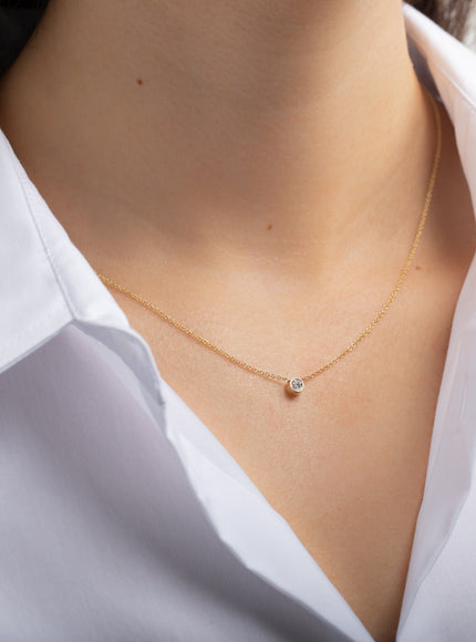 Zoe Lev Large Bezel Diamond Necklace