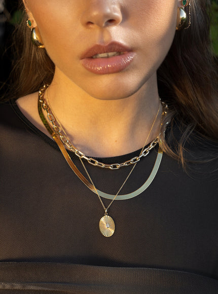 Zoe Lev 14K Gold Large Open Link Chain Necklace