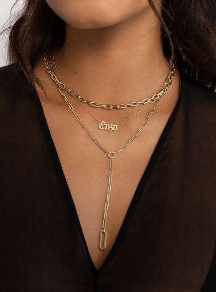 Zoe Lev 14K Gold Large Open Link Chain Necklace