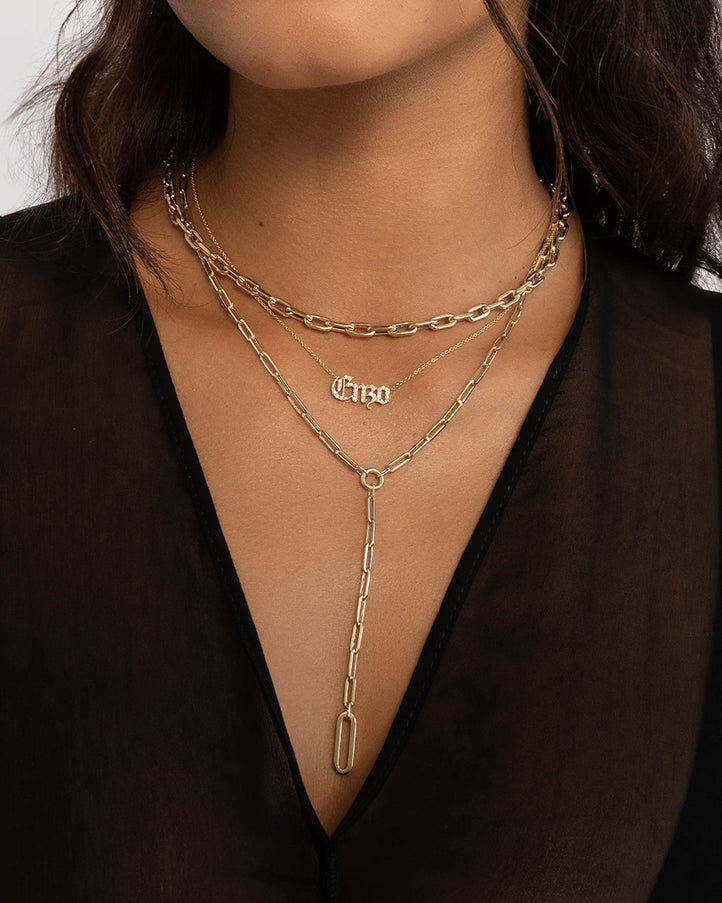 Zoe Lev 14K Gold Large Open Link Chain Necklace
