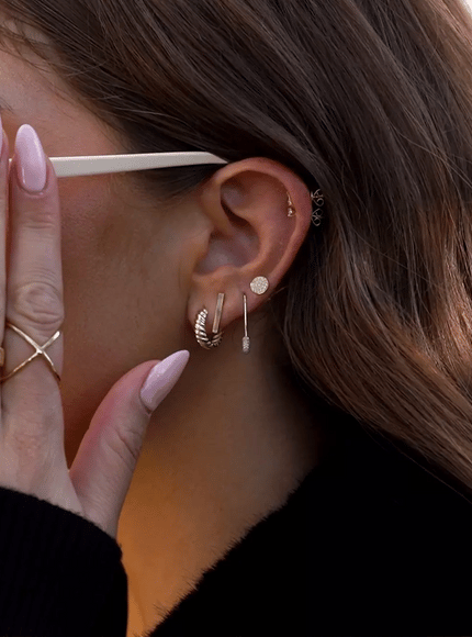 Zoe Lev 14K Gold Large X Ring