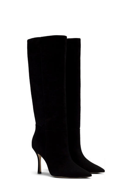 Larroude Kate Boot In Black Suede