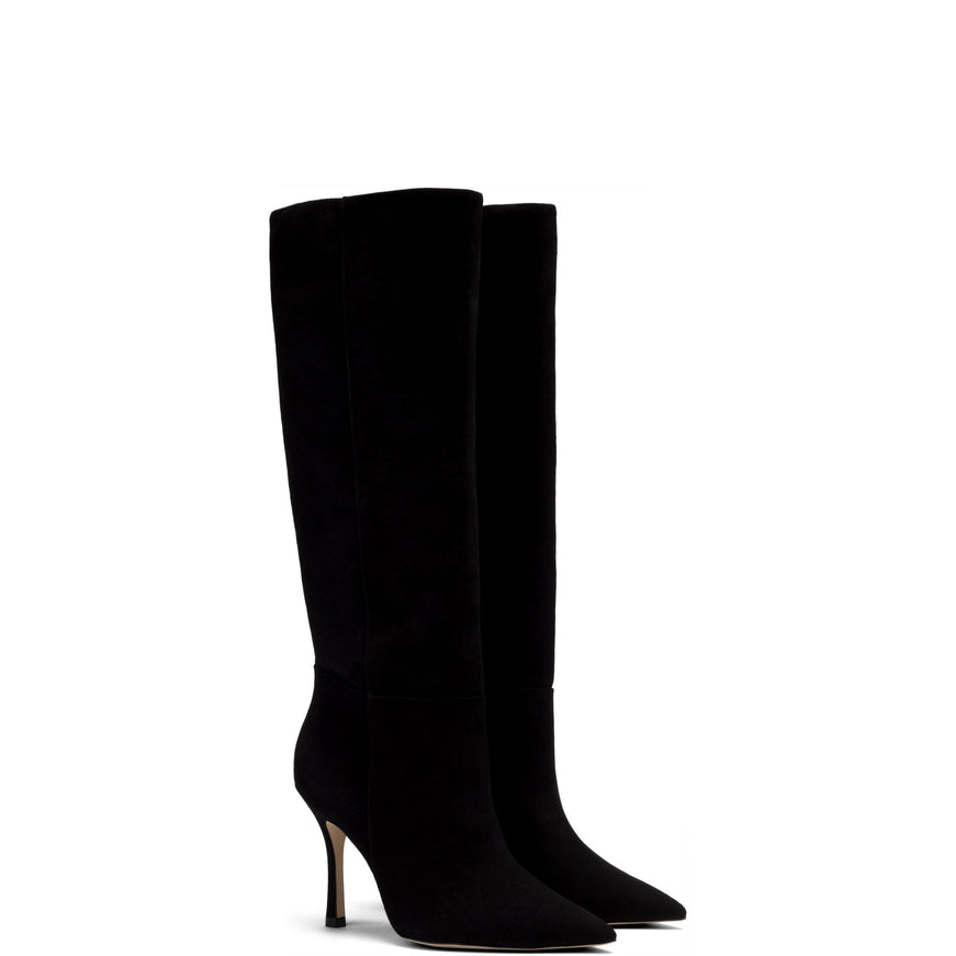 Larroude Kate Boot In Black Suede