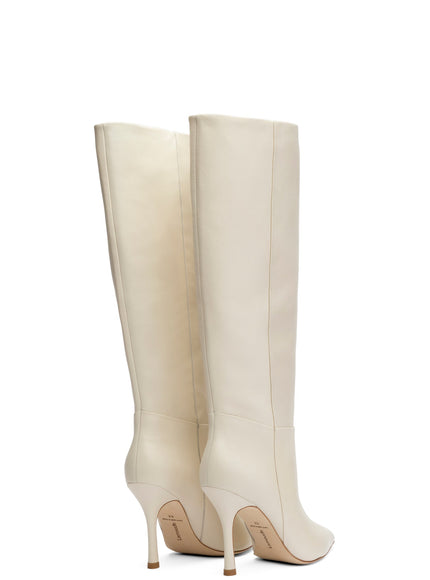 Larroude Kate Boot In Ivory Leather