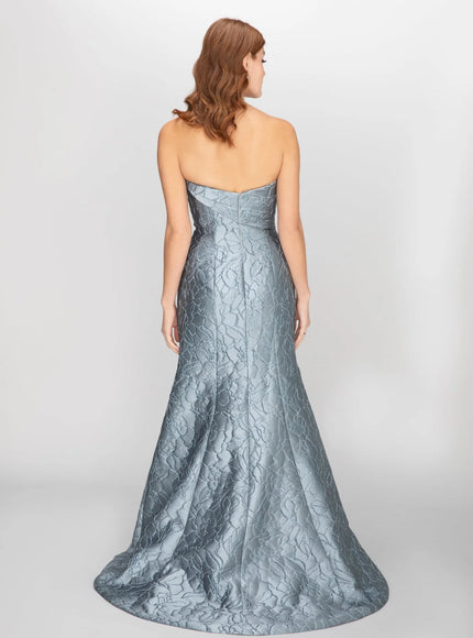 Anne Barge Leila Jacquard Strapless Trumpet Gown