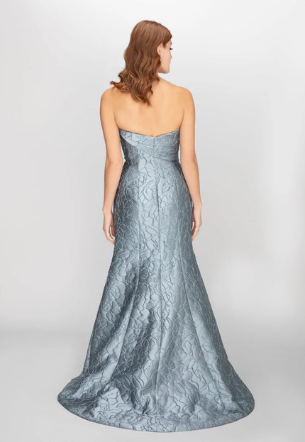 Anne Barge Leila Jacquard Strapless Trumpet Gown