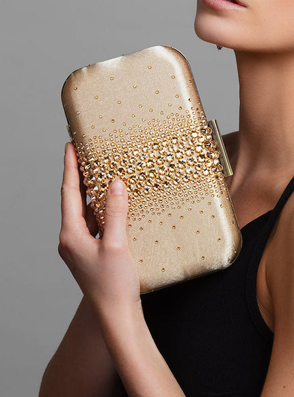 Ella Gold Crystal Clutch