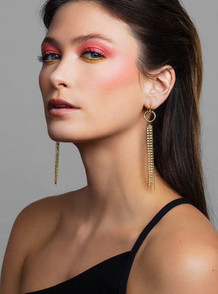 Liv Crystal Fringe Earrings