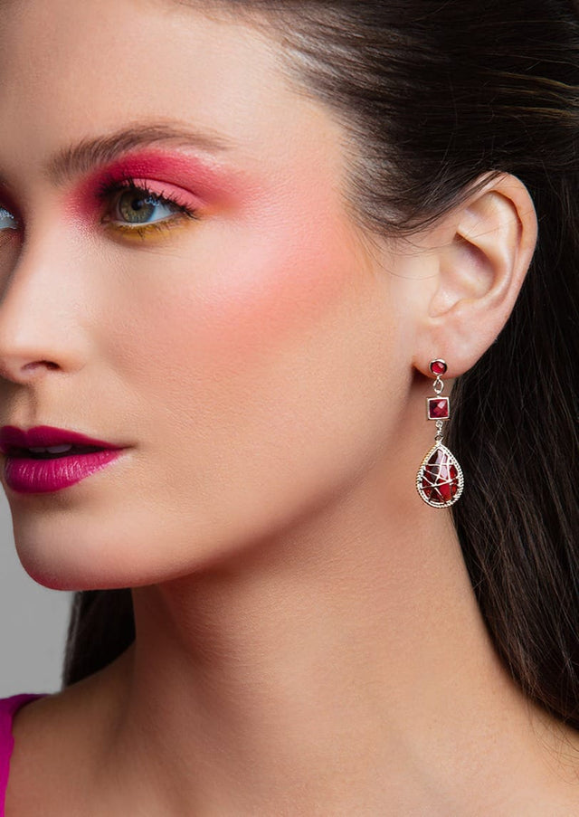 Lola Color Drop Earrings Silver