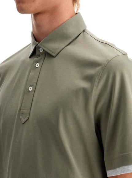 Brunello Cucinelli polo with faux