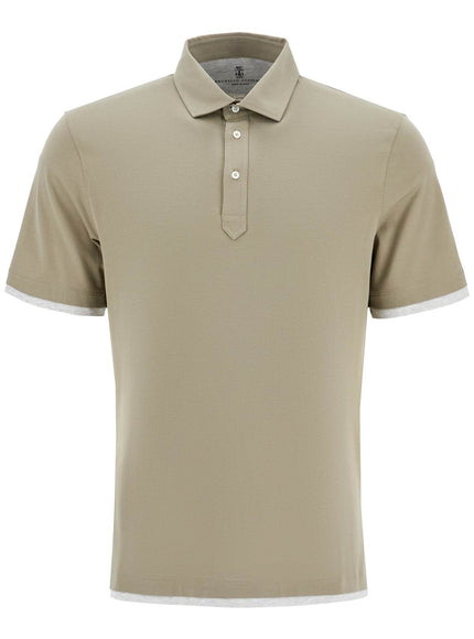 Brunello Cucinelli polo with faux