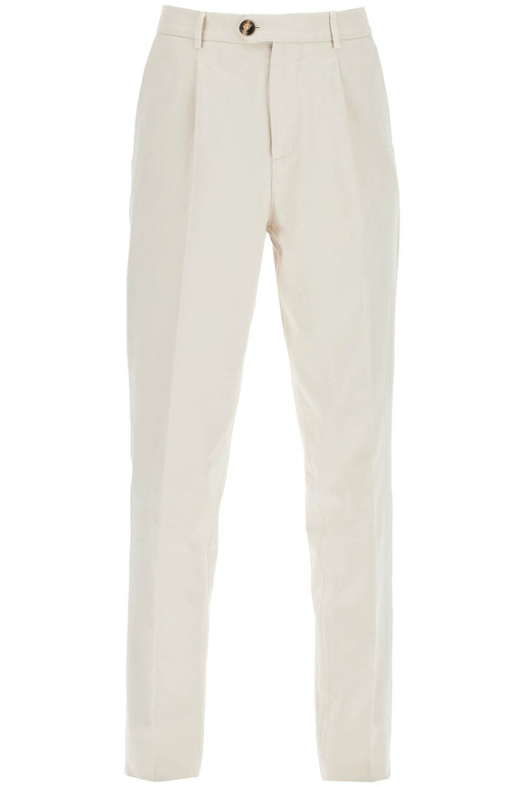 Brunello Cucinelli leisure fit gabardine trousers