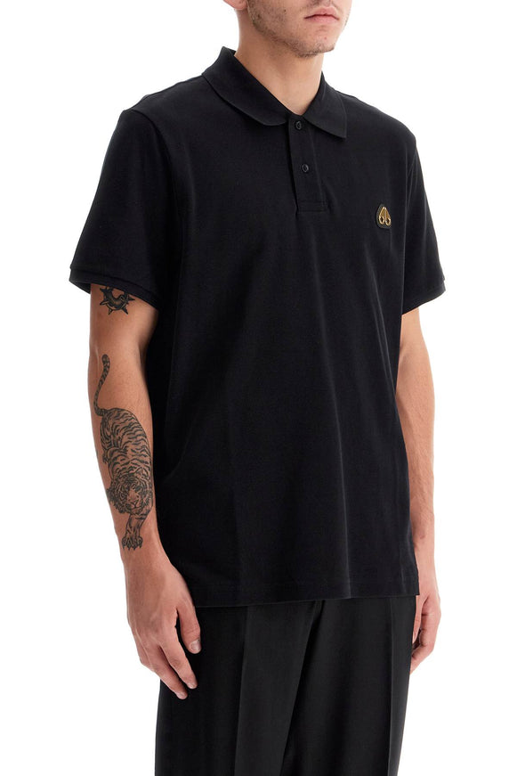 Moose Knuckles everett polo with golden logo