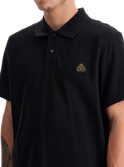 Moose Knuckles everett polo with golden logo