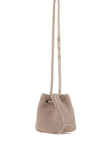 Brunello Cucinelli techno raffia bucket bag with