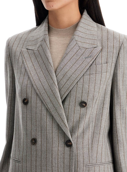 Brunello Cucinelli double-breasted mouliné p