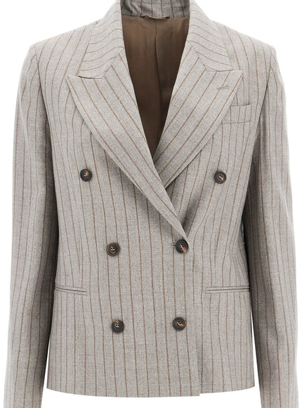 Brunello Cucinelli double-breasted mouliné p