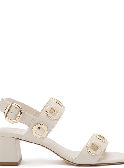 Milan Sandal In Ivory Leather Ivory