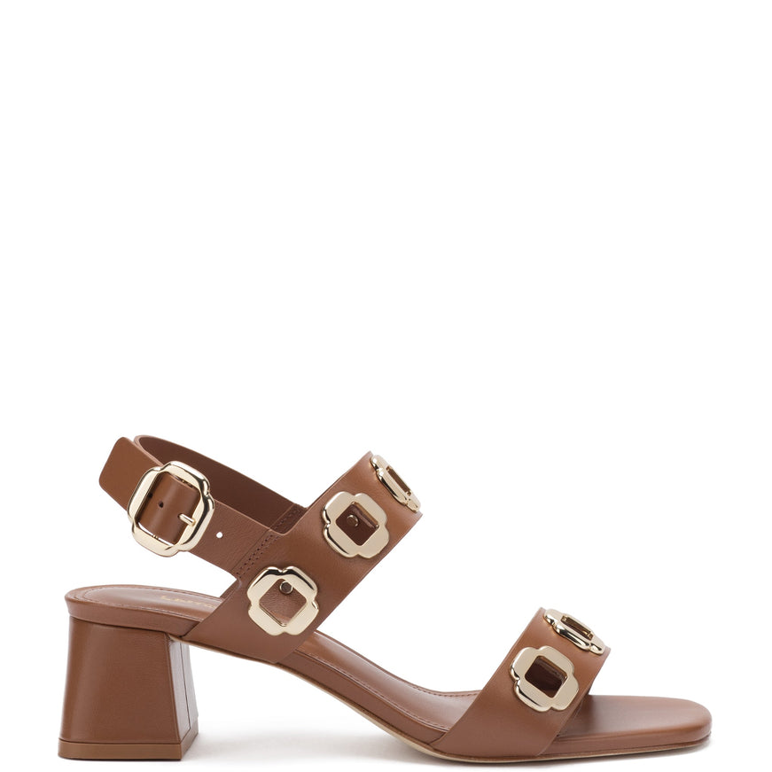 Milan Sandal In Caramel Leather Caramel