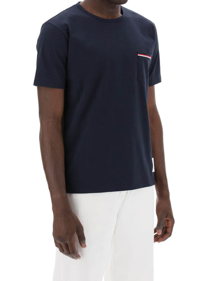 Thom Browne T-shirt con taschino RWB