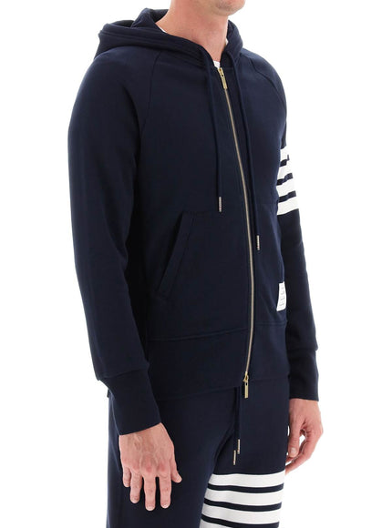 Thom Browne 4-bar zip-up hoodie