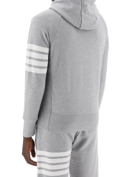 Thom Browne 4-bar zip-up hoodie