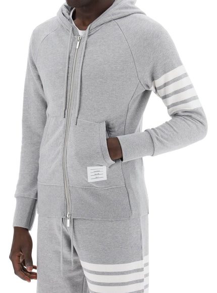 Thom Browne 4-bar zip-up hoodie