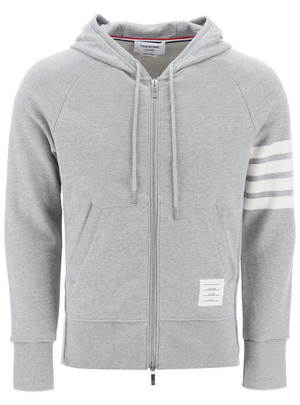 Thom Browne 4-bar zip-up hoodie