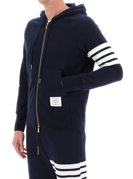 Thom Browne 4-bar zip-up hoodie