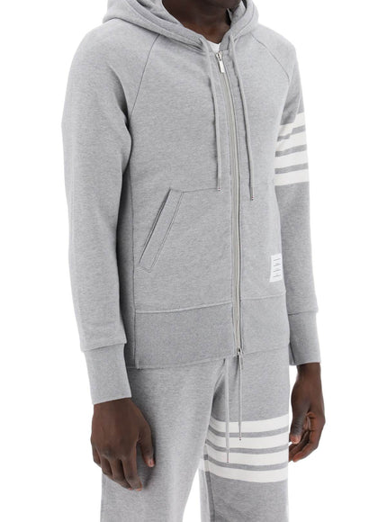 Thom Browne 4-bar zip-up hoodie