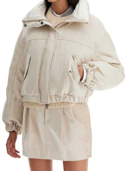 Brunello Cucinelli 'sparkling canvas down jacket with mon