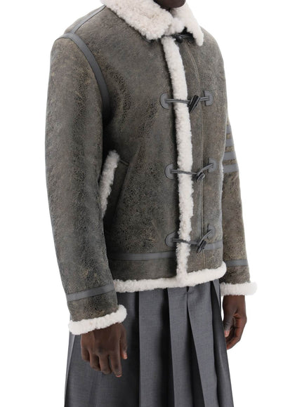 Thom Browne shearling cropped montgomery jacket