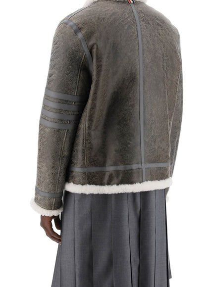 Thom Browne shearling cropped montgomery jacket